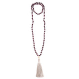 Garnet & Silky Tassel