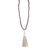 Garnet & Silky Tassel