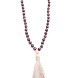 Garnet & Silky Tassel
