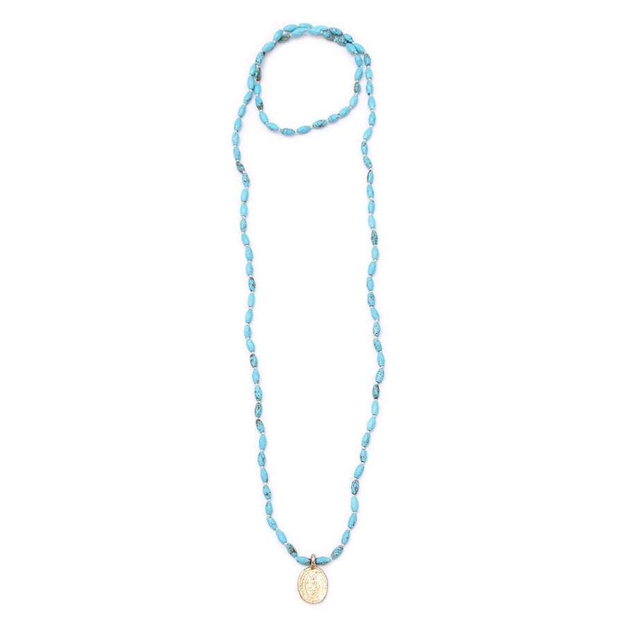 turquoise & vermeil buddha charm