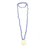 Kyanite & large vermeil buddha shield charm