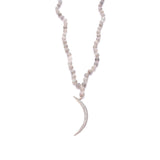 Labradorite & Pave Diamond Moon