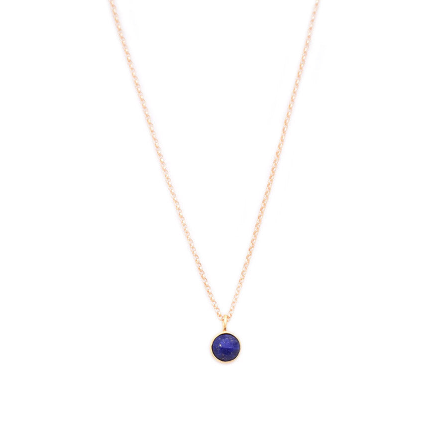 lapis bezel pendant
