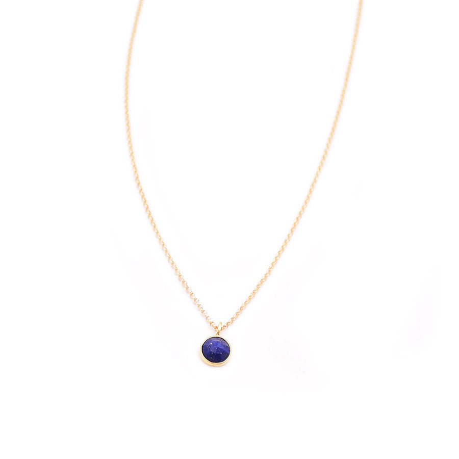 lapis bezel pendant