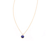 lapis bezel pendant