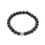 men's circles bead & lava rock