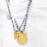 iolite & vermeil buddha charm