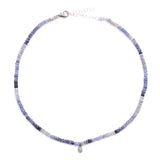 Ombre Sapphire & pave diamond teardrop