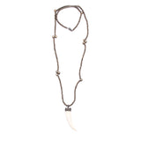 Pyrite & Diamond Horn Pendant