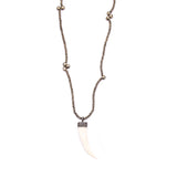Pyrite & Diamond Horn Pendant