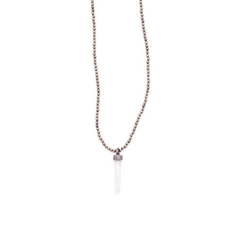 pyrite & diamond moonstone spike