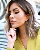 labradorite & 5 gold pave oval drops