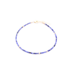 sodalite & gold beads anklet