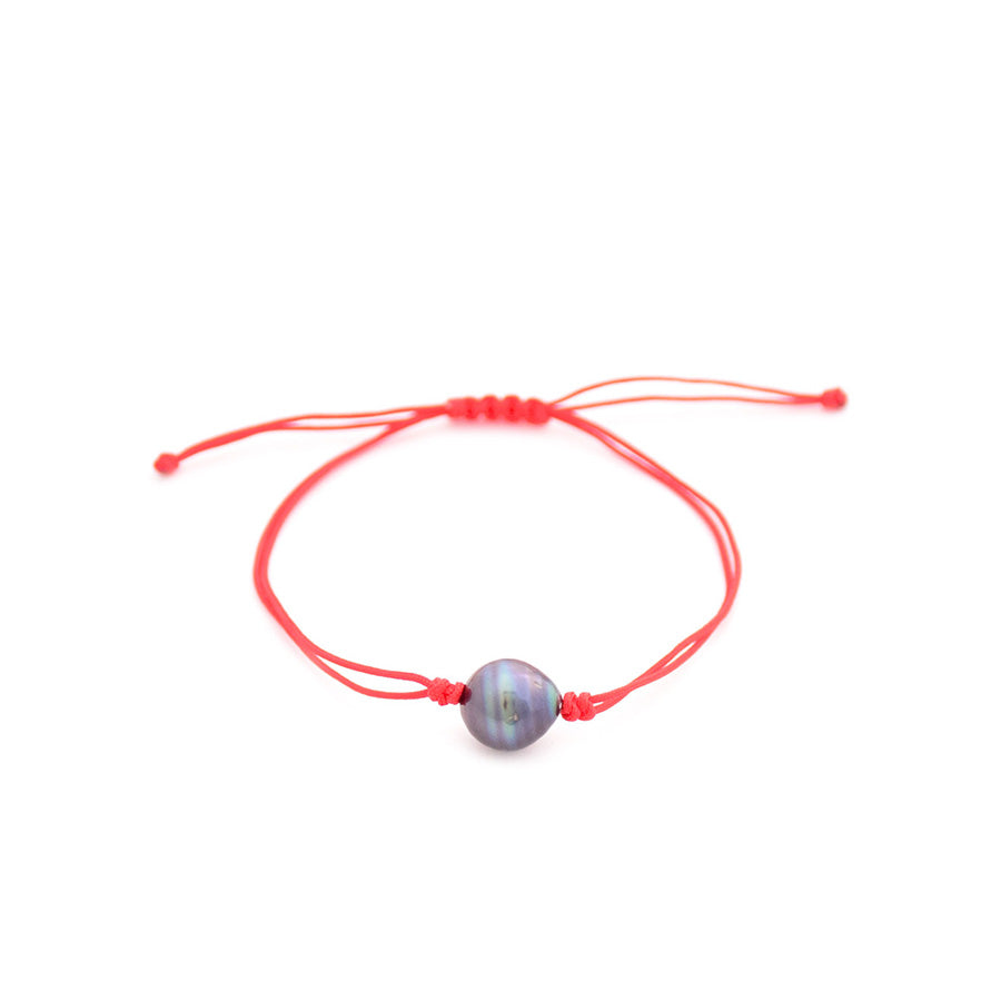 tahitian pearl nylon bracelet