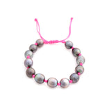 knotted nylon tahitian pearl bracelet