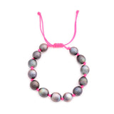 knotted nylon tahitian pearl bracelet