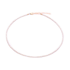 white rice pearls choker