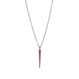 wood diamond spike pendant