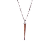 wood diamond spike pendant