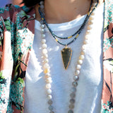 knotted matte agate & tassel