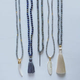 knotted dumorite & tassel