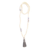 knotted mother of pearl & tassel