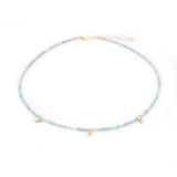 amazonite & pave tusk drops