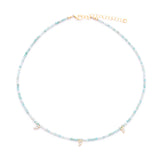 amazonite & pave tusk drops