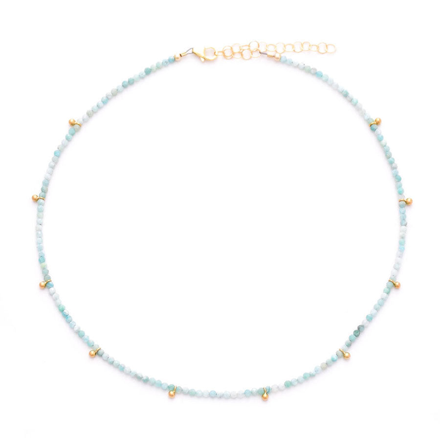 amazonite & gold drops