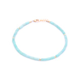 amazonite tube beads anklet