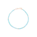 amazonite tube beads anklet
