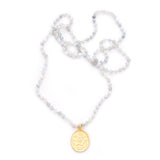 aquamarine & large vermeil buddha charm