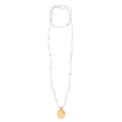 aquamarine & large vermeil buddha charm