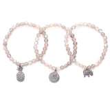 labradorite diamond charm bracelets