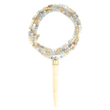 matte amazonite & bone spike