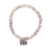 labradorite diamond charm bracelets