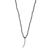 black spinel & diamond tusk