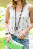 knotted matte agate & tassel