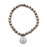pyrite diamond charm bracelets