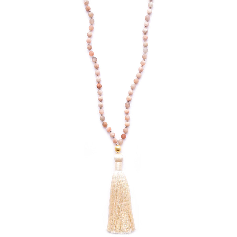 matte sunstone & silky tassel