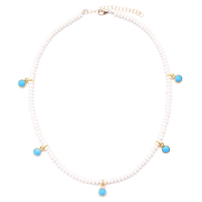 coral & turquoise drops