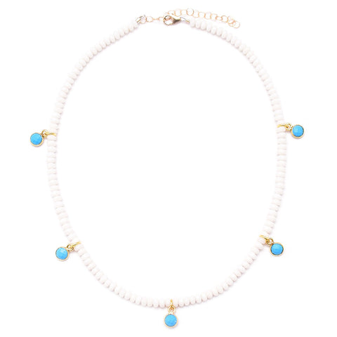 coral & turquoise drops