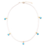 coral & turquoise drops