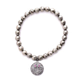 pyrite diamond charm bracelets