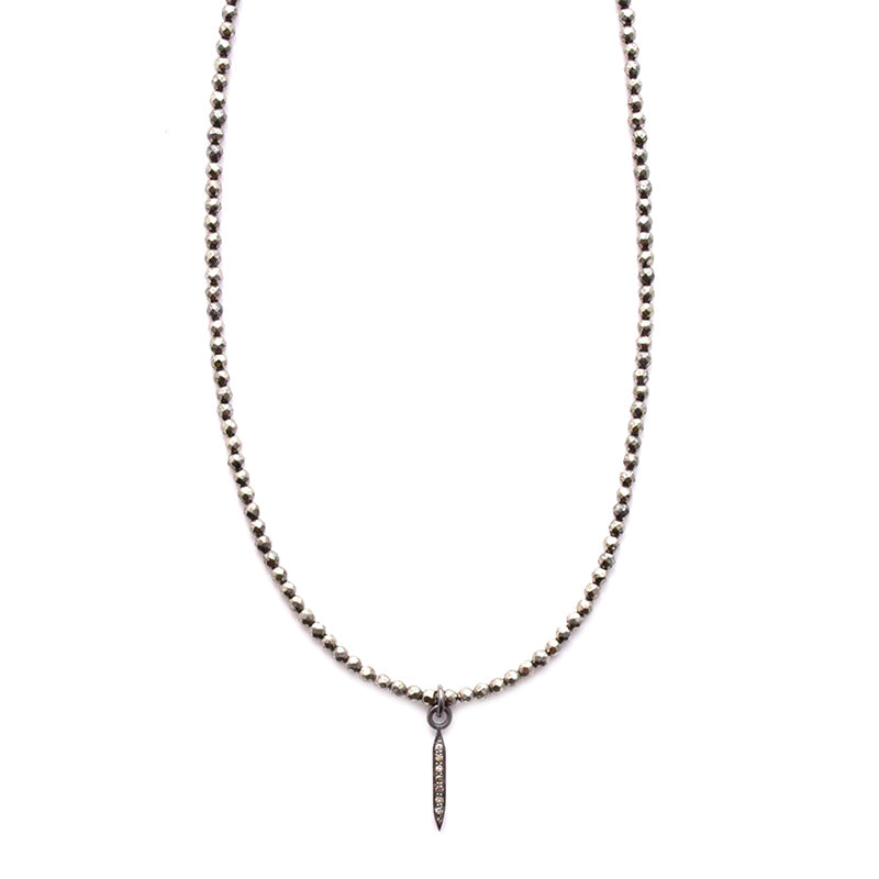 pyrite & mini diamond spike