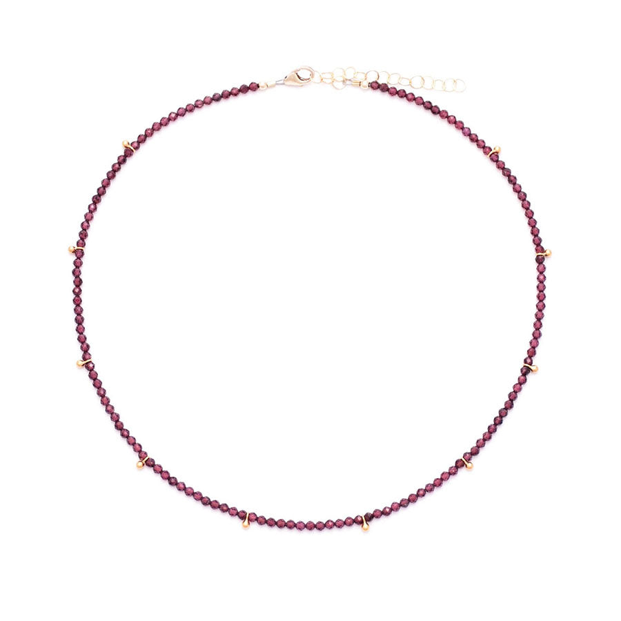 garnet & gold drops