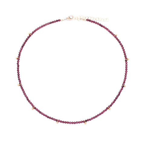 garnet & gold drops