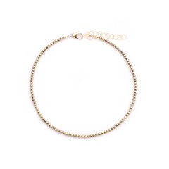 gold pyrite anklet