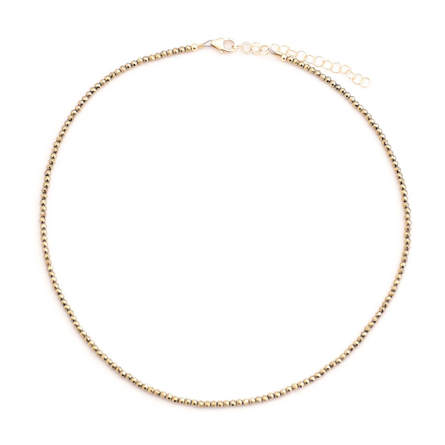 gold pyrite choker