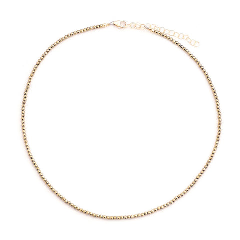 gold pyrite choker